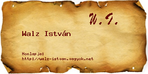 Walz István névjegykártya