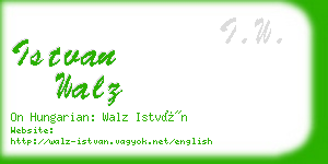 istvan walz business card